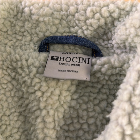 Bocini denim jacket, youth boys size large 10 to 12 Sherpa- Lined - Picture 2 of 8
